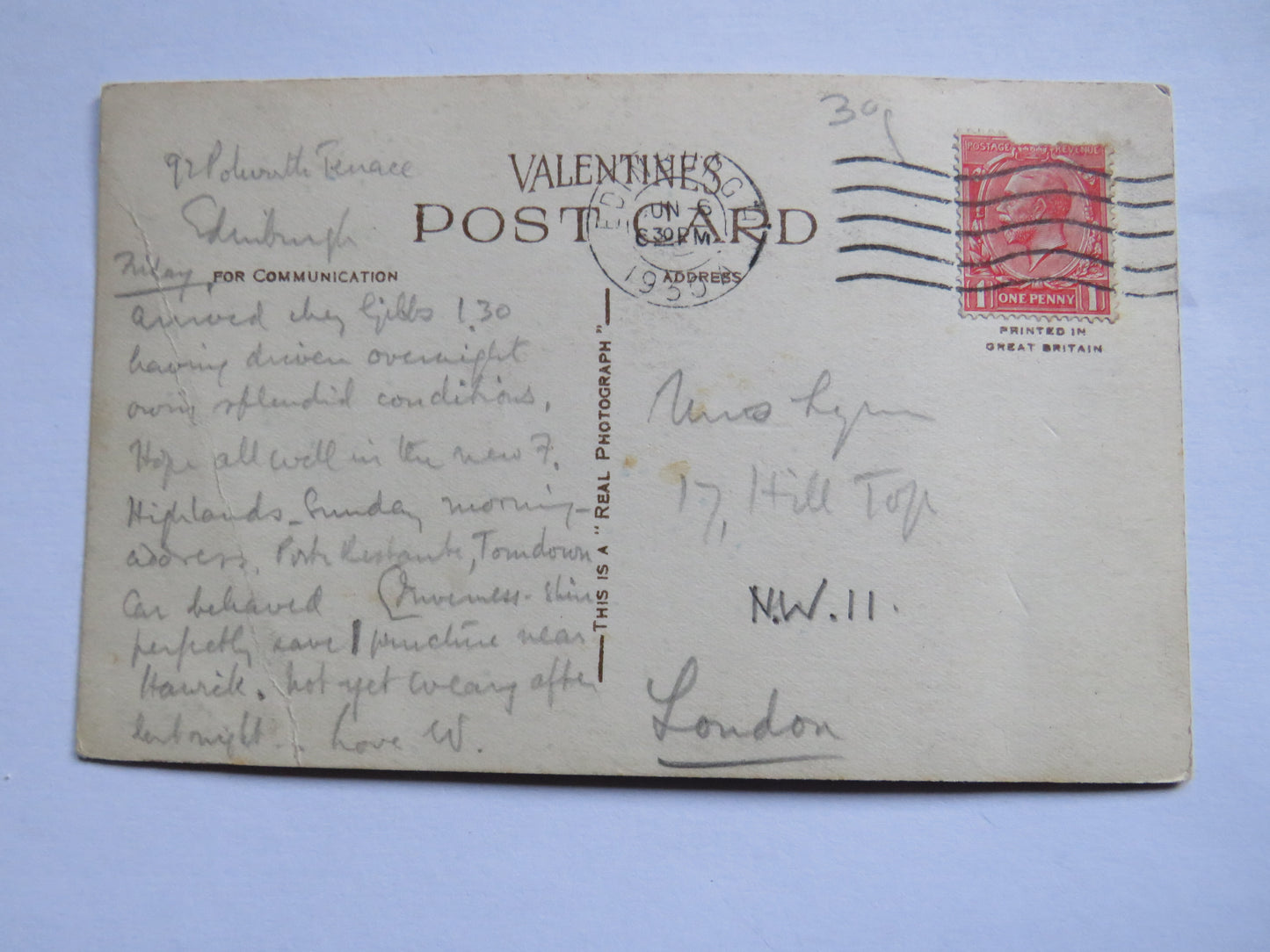 Vintage Postcard of Edinburgh Castle & National Gallery of Scotland 1930