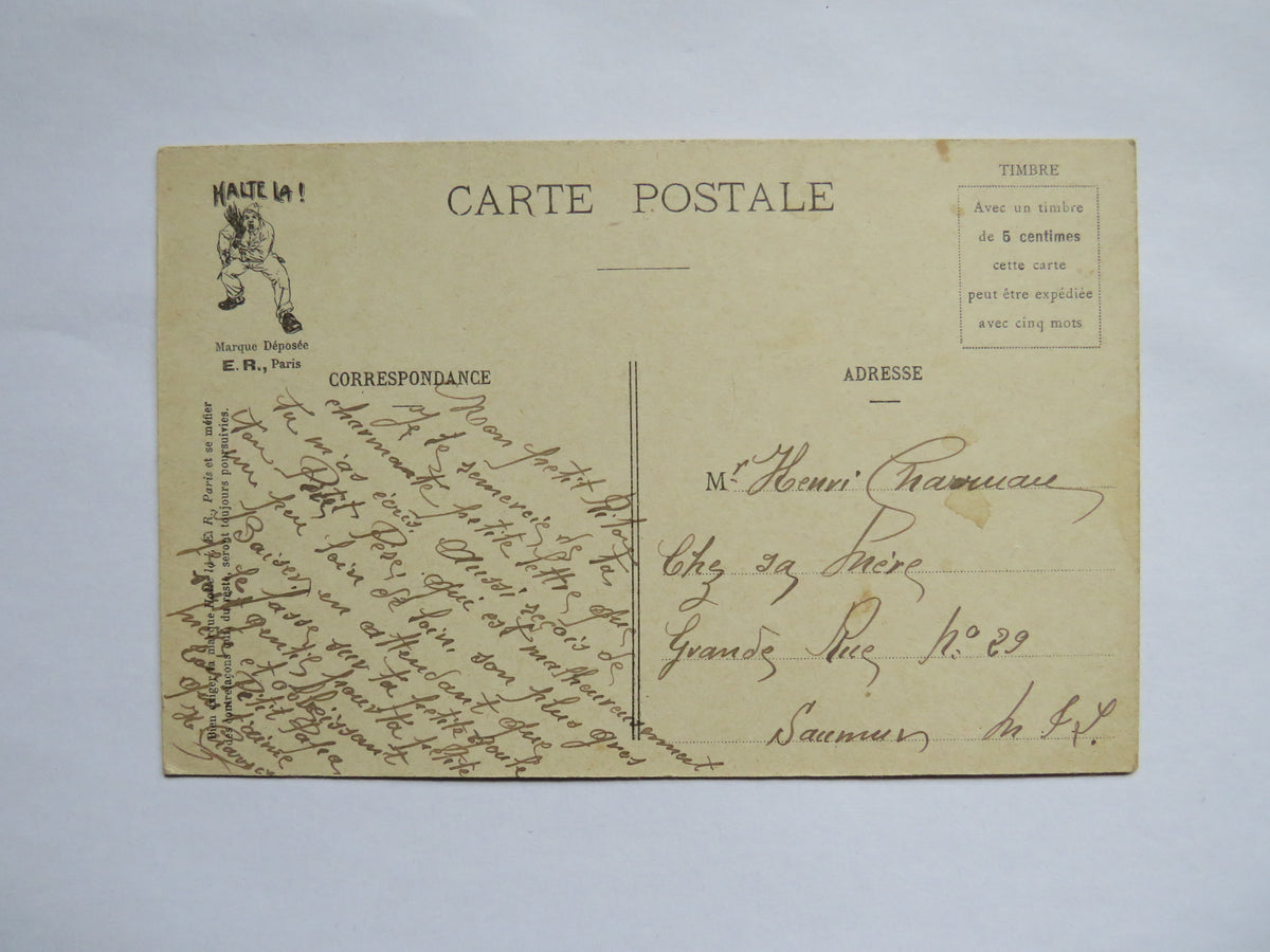 Vintage Postcard of La Luxure, Les Sept Peches Capitaux Du Soldat - E.R. Paris