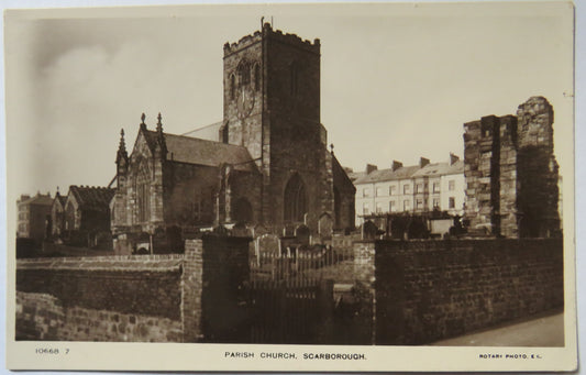 Vintage Postcard of Parish Church, Scarborough