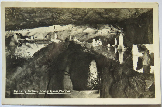 Vintage Postcard of The Fairy Archway, Gough's Caves, Cheddar 1954