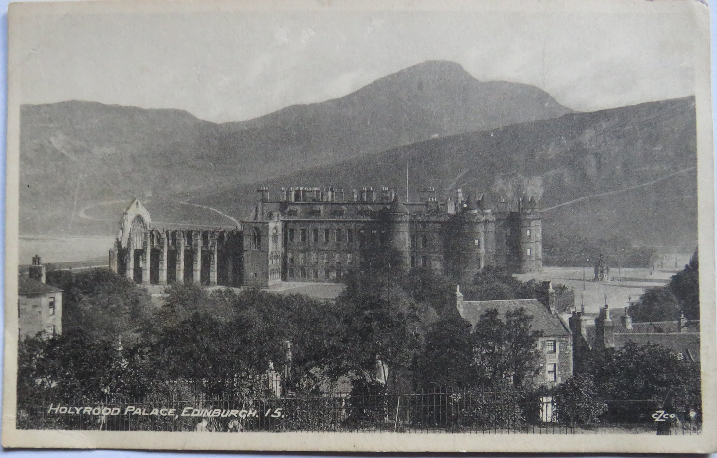 Vintage Postcard of Holyrood Palace, Edinburgh 1930