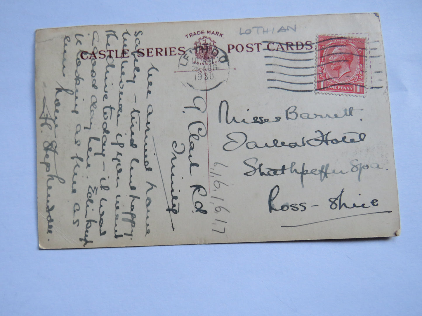 Vintage Postcard of Holyrood Palace, Edinburgh 1930