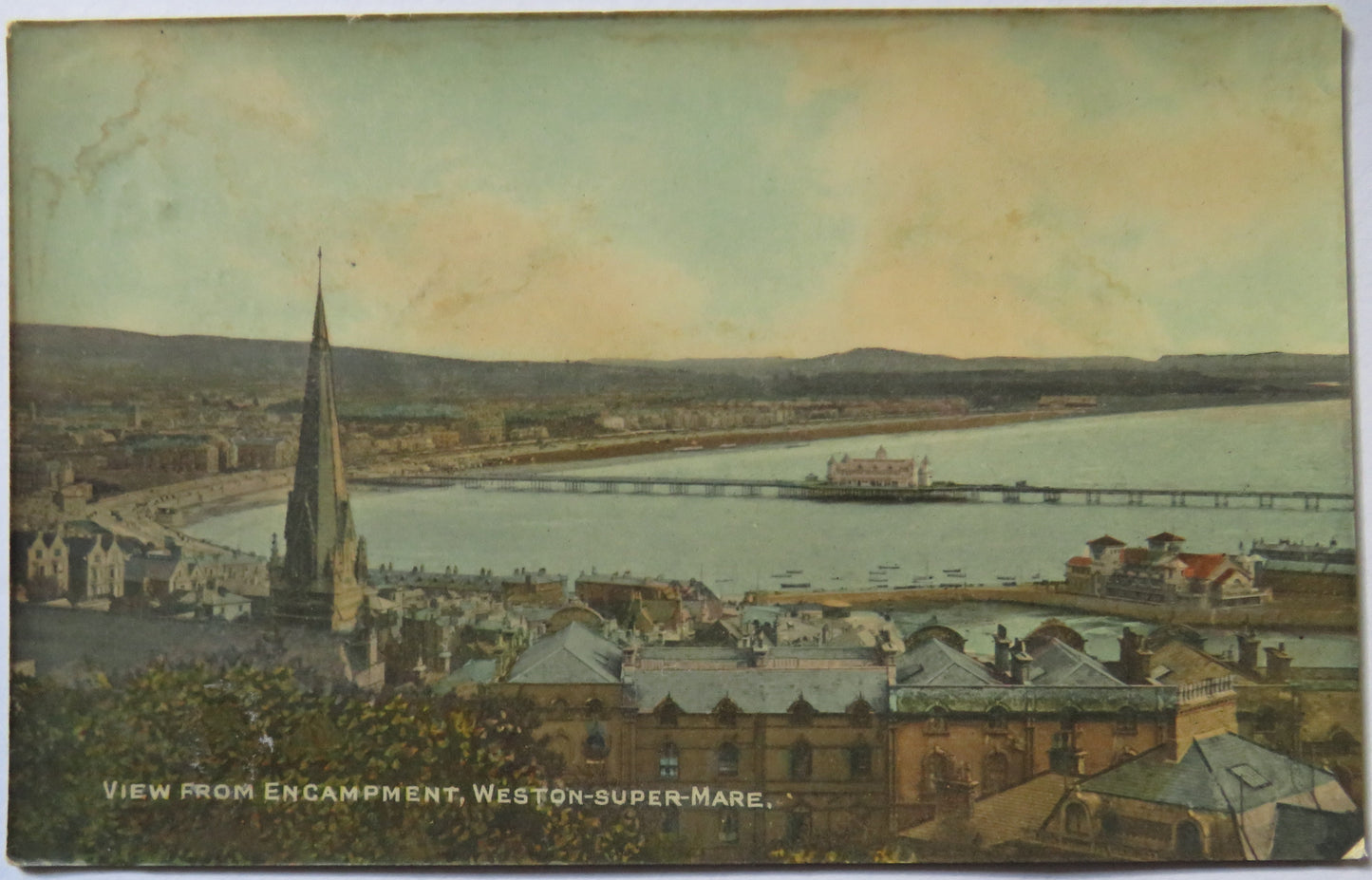 Vintage Postcard of Views from Encampment, Weston-Super-Mare