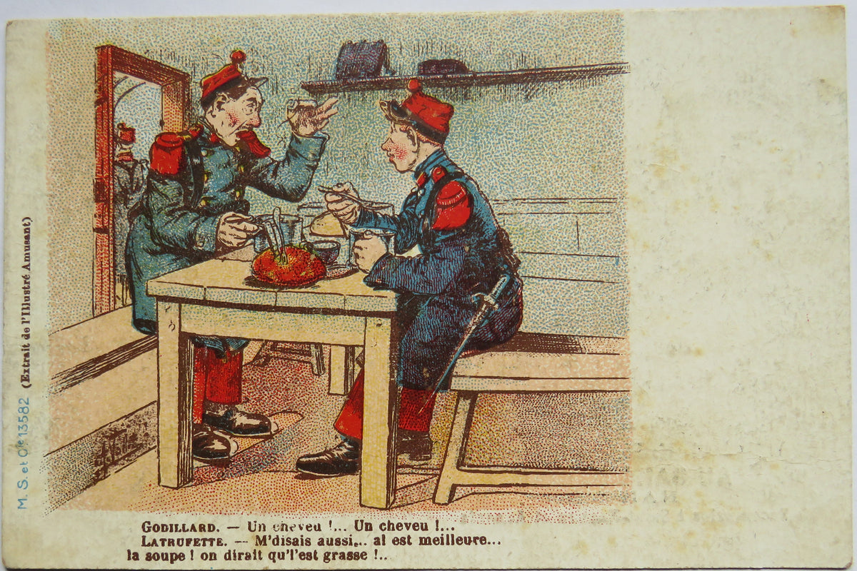 Vintage Postcard of Extrait de I'llustre Amusant, French Comic Postcard