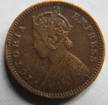 Load image into Gallery viewer, 1892 Queen Victoria India 1/12th Anna Coin
