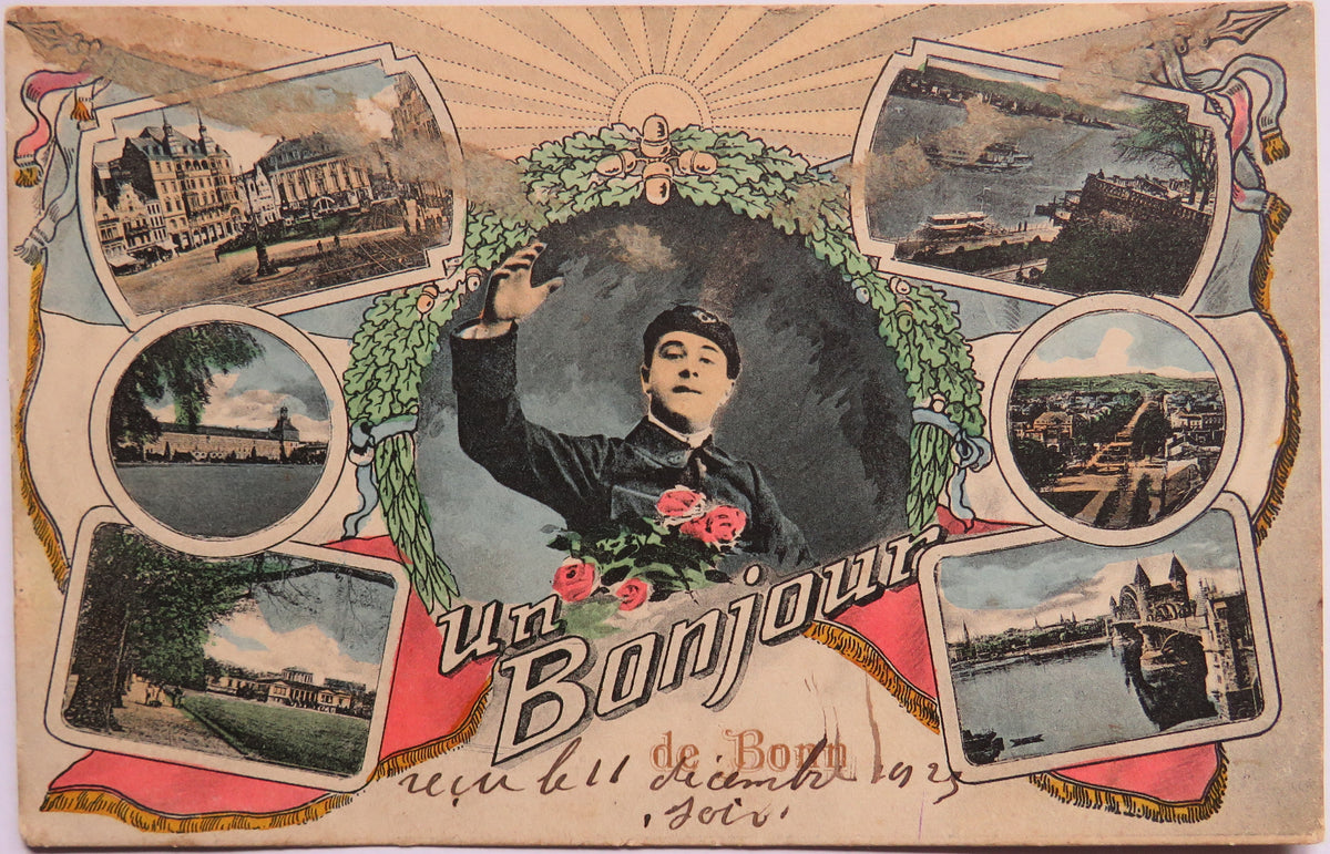 Vintage Postcard of Un Bonjour de Bonn
