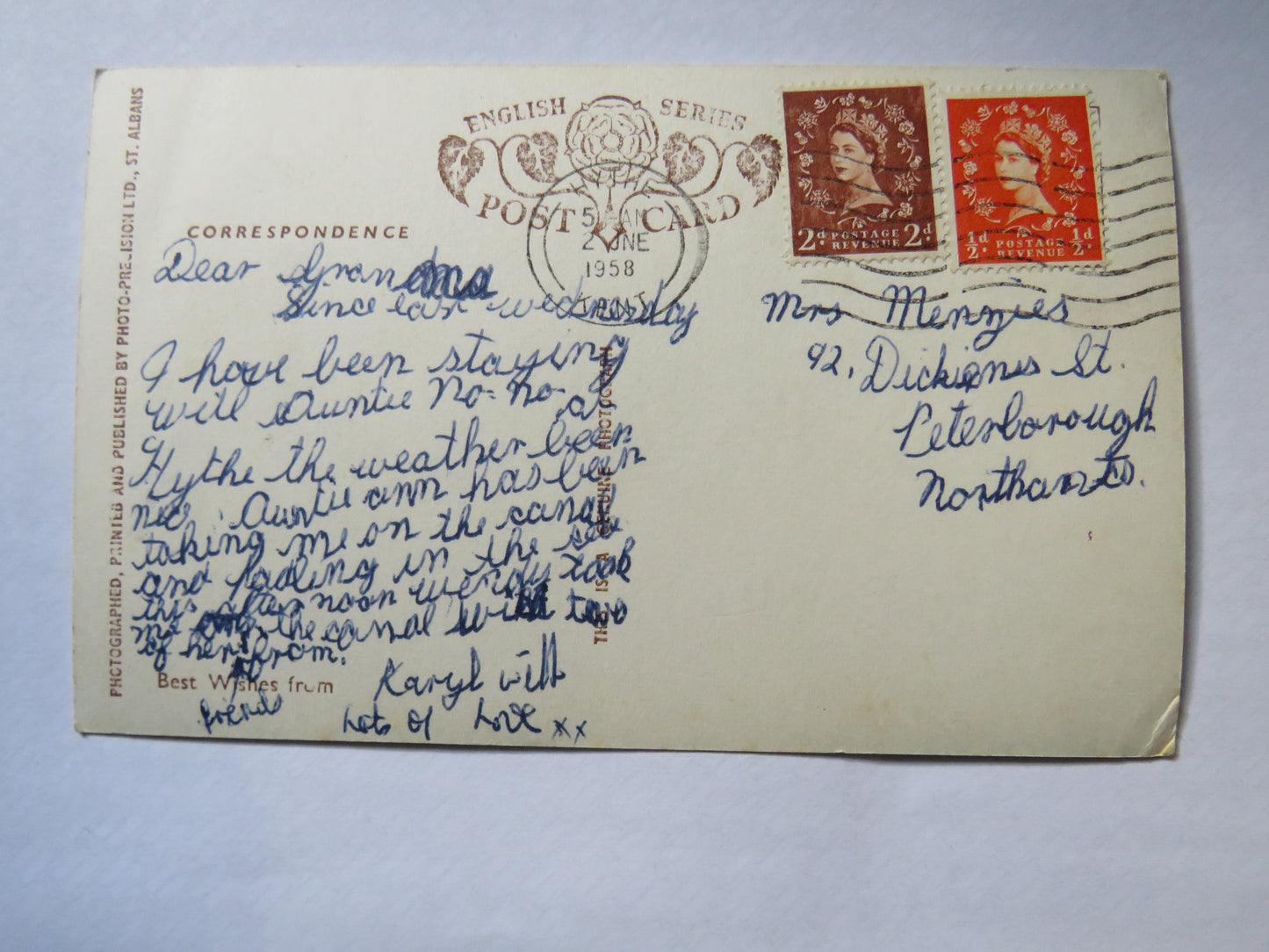 Vintage Postcard of Hythe, Multiview Postcard 1958