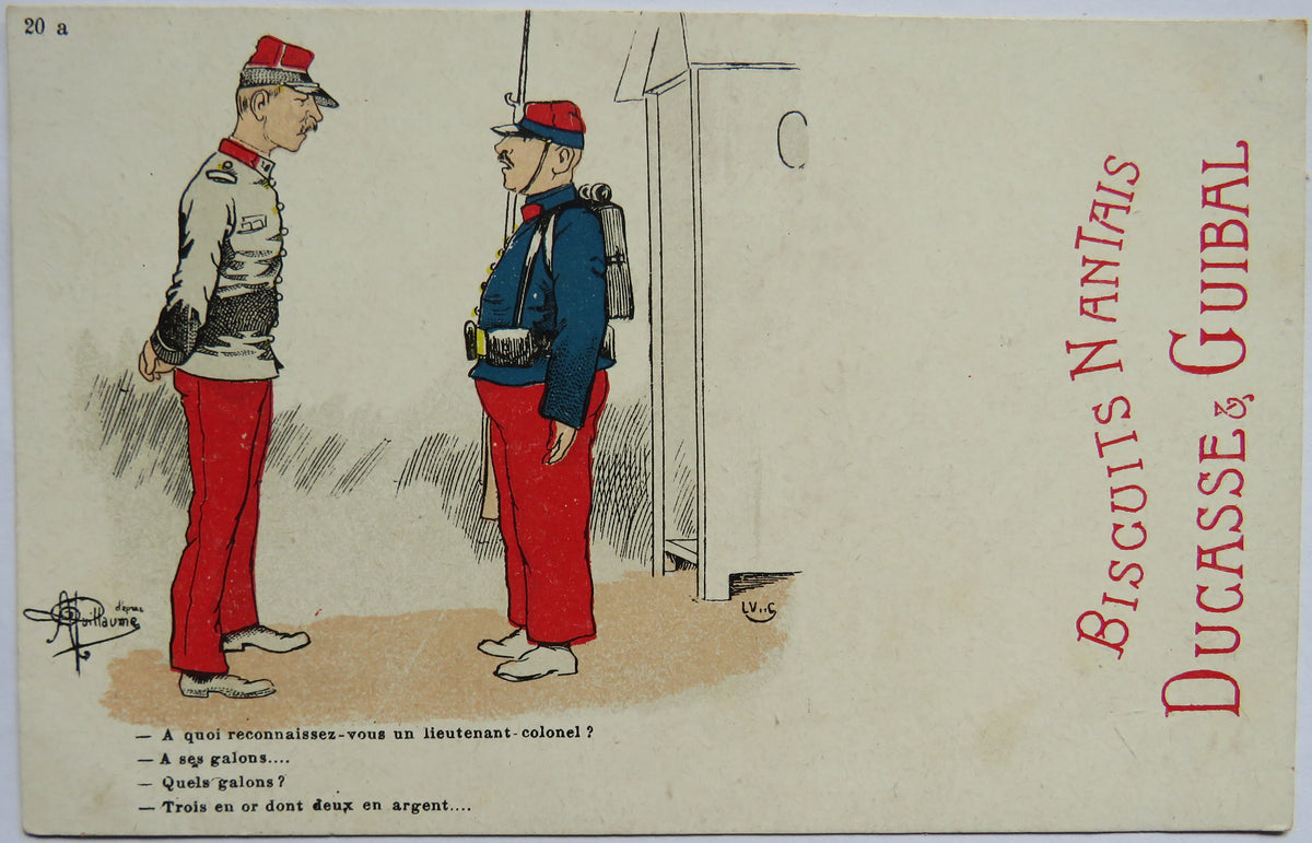 Vintage Postcard of Biscuits Nantais, Ducasse & Guibal, Guillaume