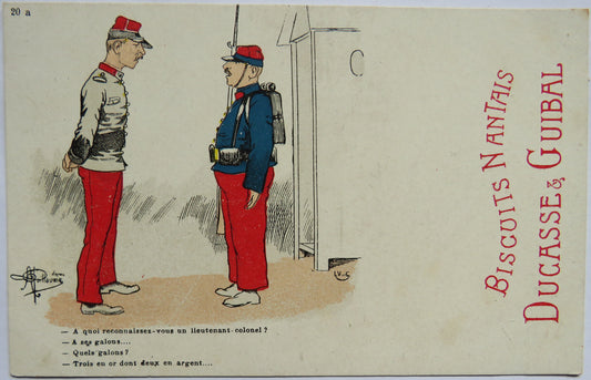 Vintage Postcard of Biscuits Nantais, Ducasse & Guibal, Guillaume image 1