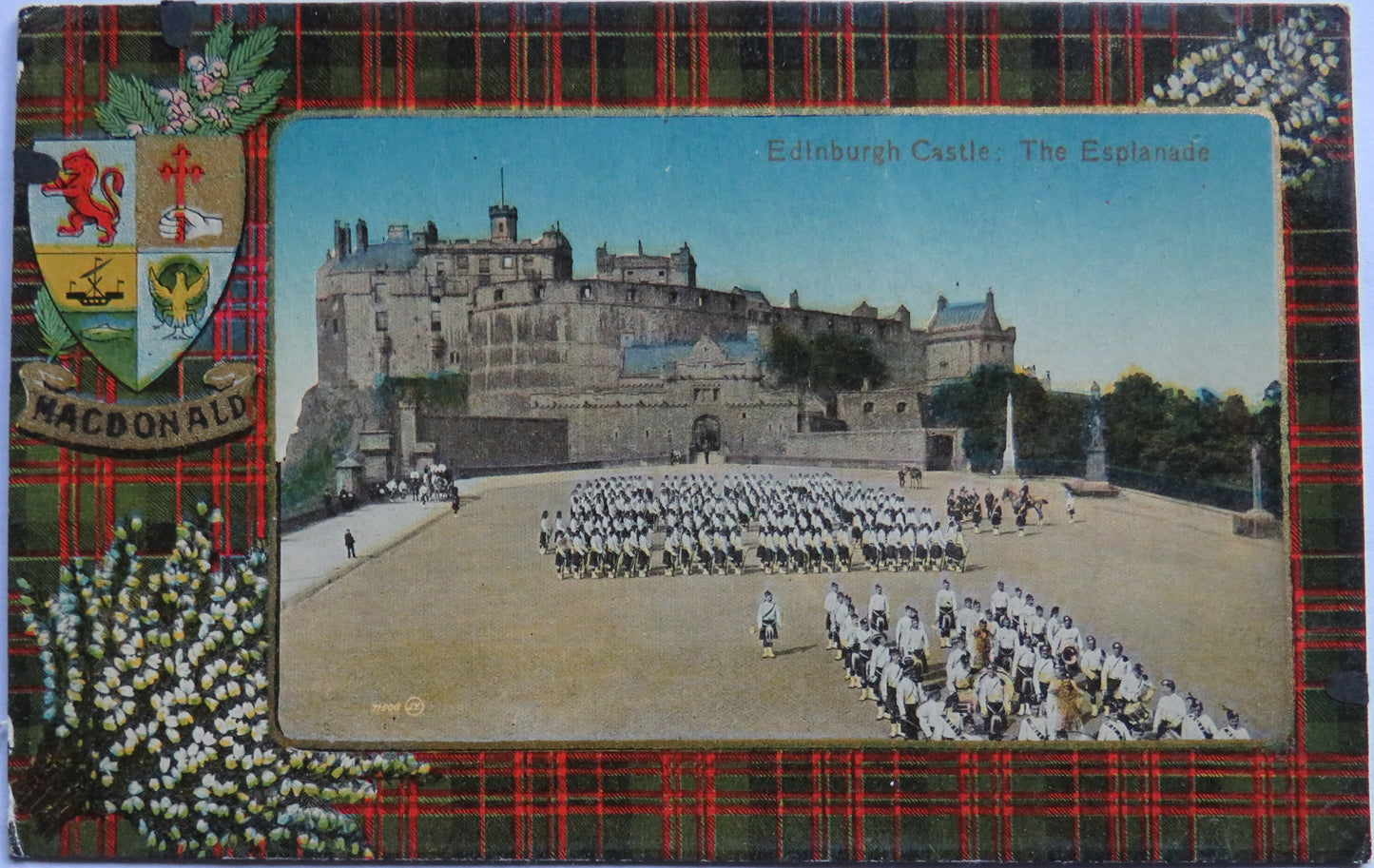 Vintage Postcard of Edinburgh Castle The Esplanade