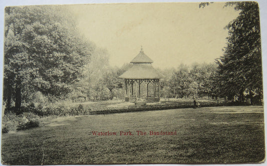 Vintage Postcard of Waterlow Park, The Bandstand