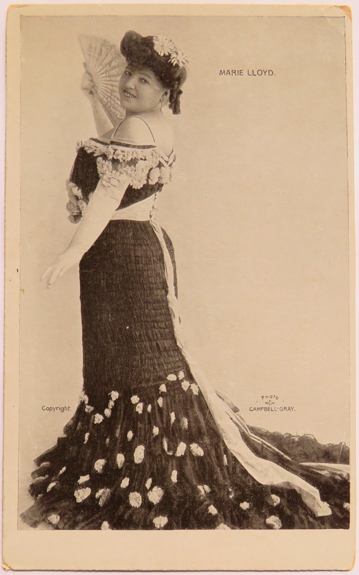 Vintage Postcard of Marie Lloyd, Singer & Actress