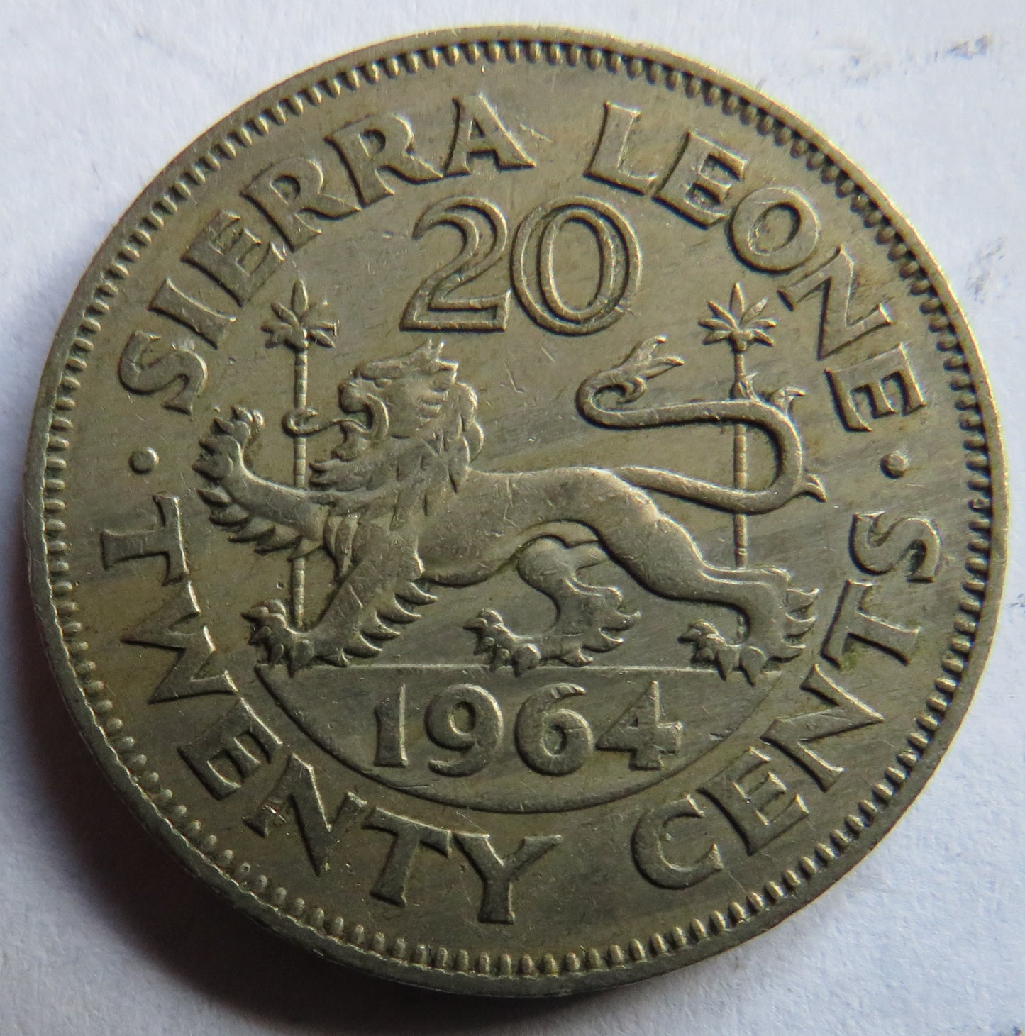 1964 Sierra Leone Twenty Cents Coin