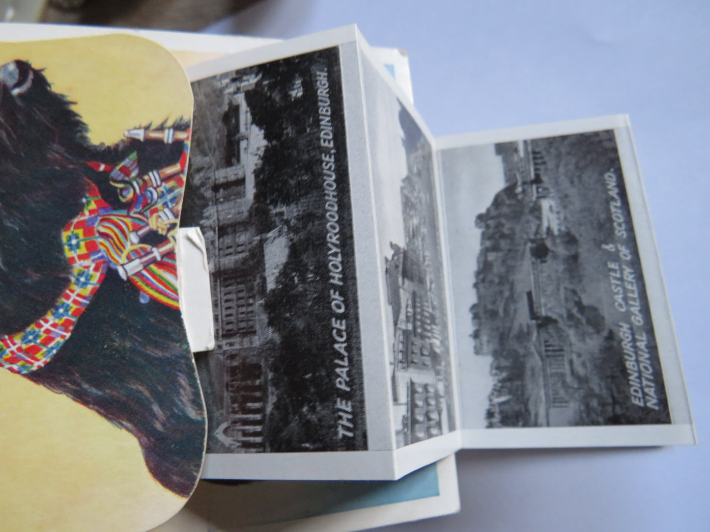 Vintage Postcard of A Small Scotch From Edinburgh With Pull Out Images