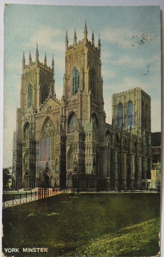Vintage Postcard of York Minster 1907