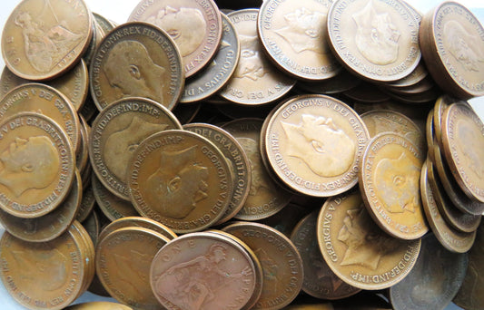 Bulk Lot of King George V (1911-1936) One Penny Coins - Choose Your Amount image 1