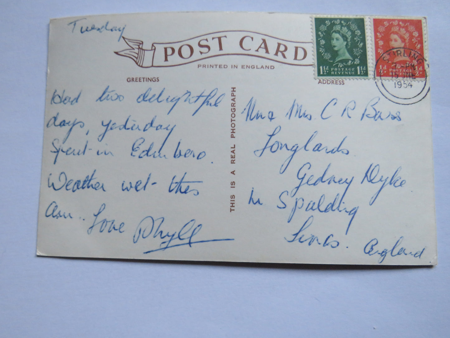 Vintage Multiview Postcard Good Luck From Edinburgh 1954