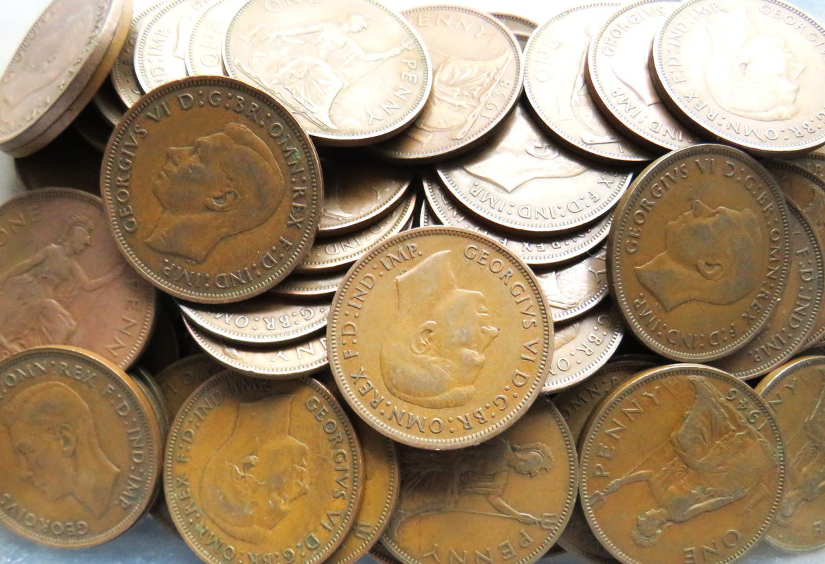 Bulk Lot of King George VI (1937-1952) One Penny Coins - Choose Your Amount