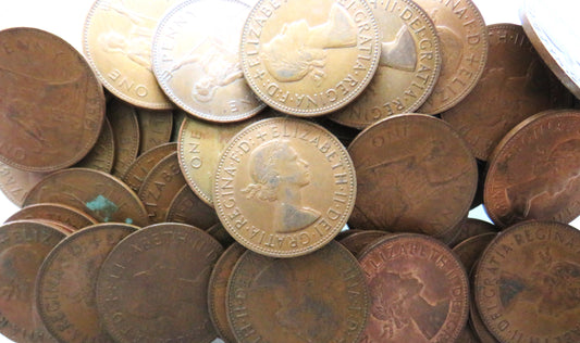 Bulk Lot of Queen Elizabeth II (1953-1967) One Penny Coins - Choose Your Amount image 1