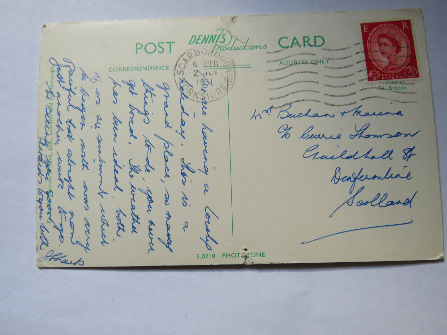 Vintage Postcard of Scarborough, Multiview Postcard 1961
