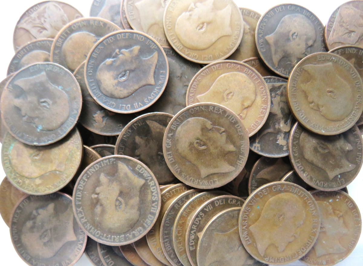 Bulk Lot of King Edward VII (1902-1910) One Penny Coins - Choose Your Amount