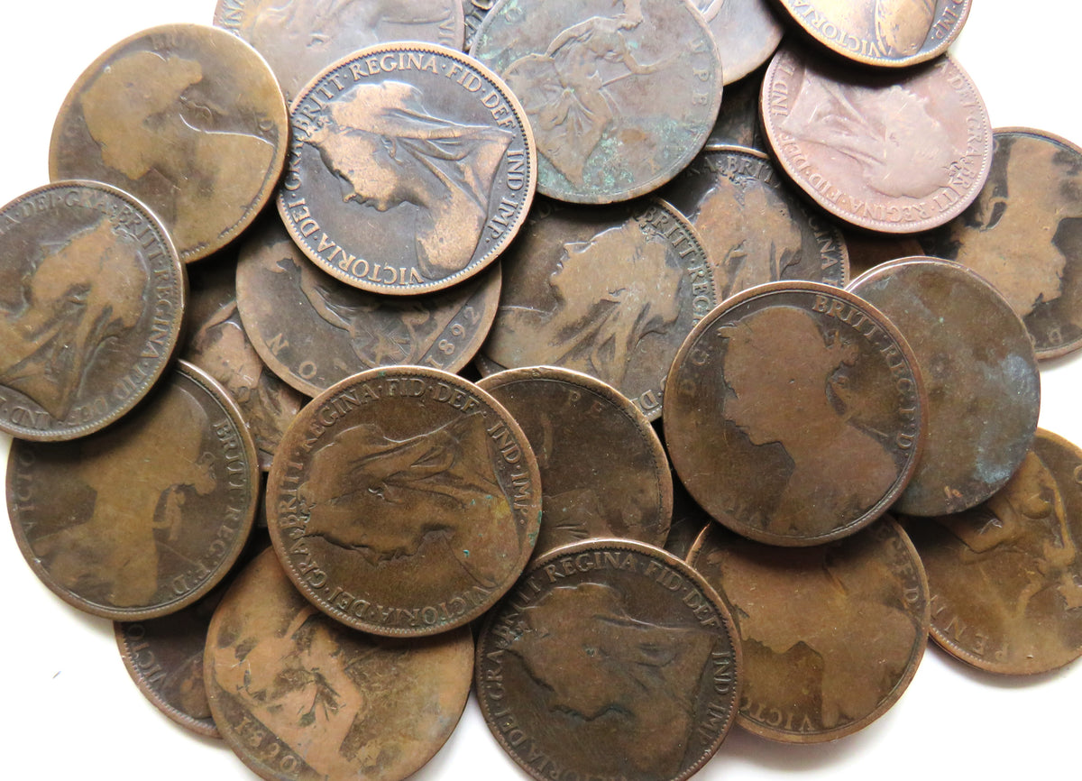 Bulk Lot of Queen Victoria (1837-1901) One Penny Coins - Choose Your Amount