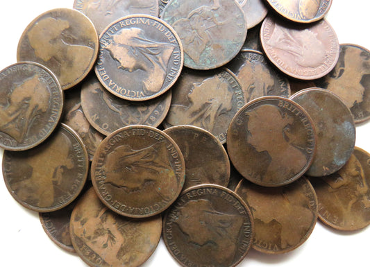 Bulk Lot of Queen Victoria (1837-1901) One Penny Coins - Choose Your Amount image 1