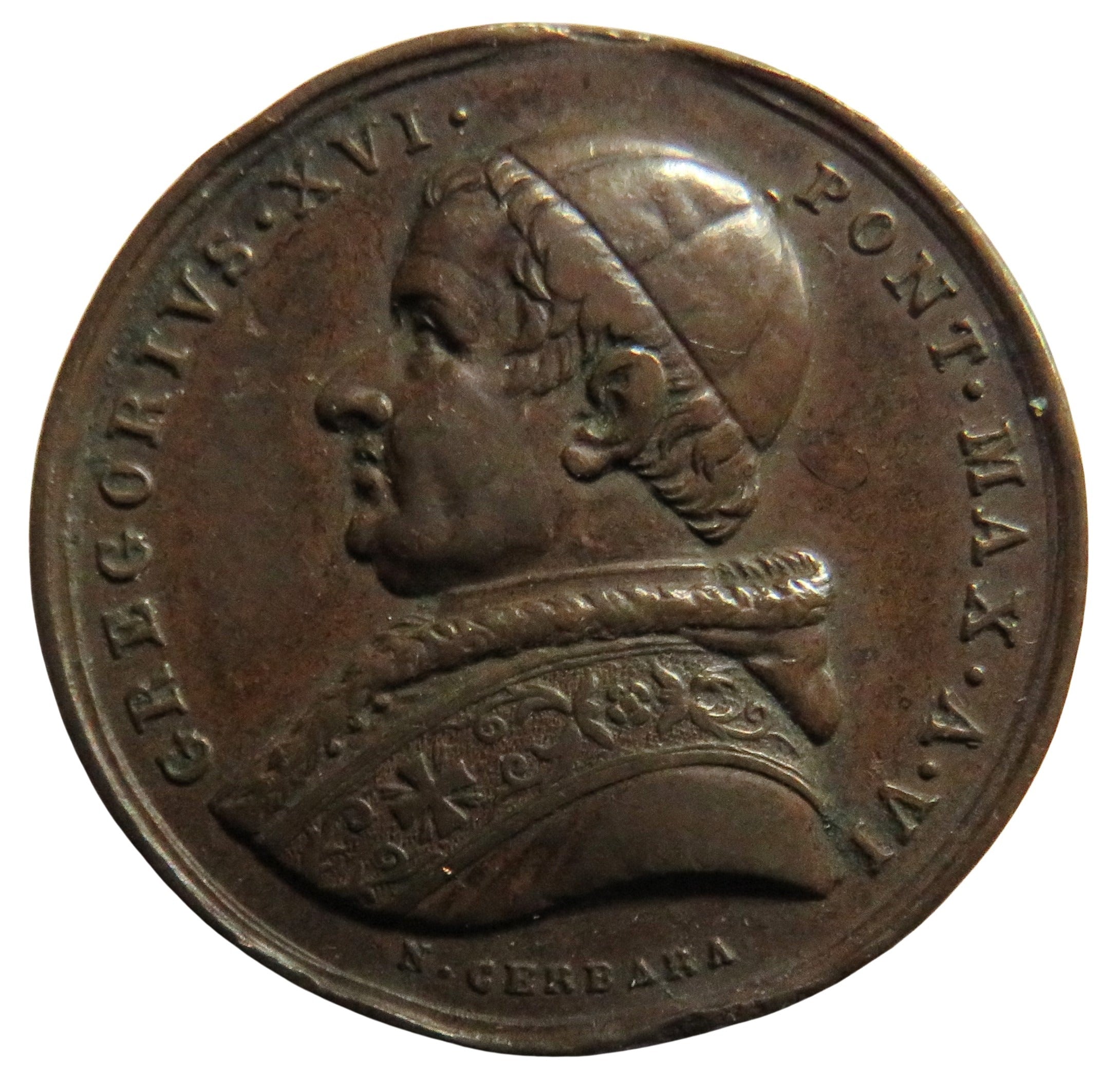 1836 Gregorivs XVI Pont.Max 12 Giugno Rare Papal Medal By Cerbara – J.W ...