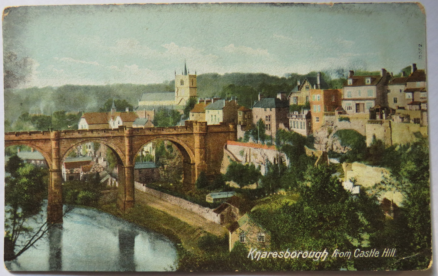 Vintage Postcard of Knaresborough from Castle Hill