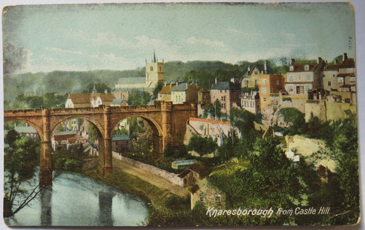 Vintage Postcard of Knaresborough from Castle Hill