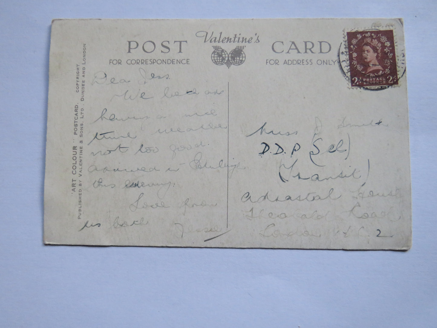 Vintage Postcard of Edinburgh Castle From The Floral Clock Mackintosh Tartan