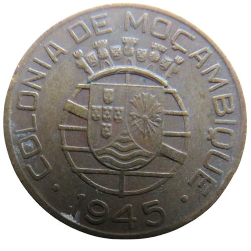 1945 Mozambique One Escudo Coin