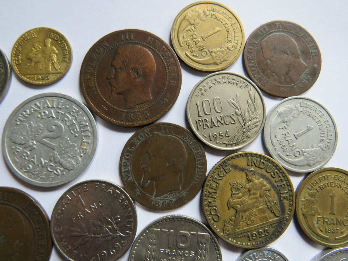 A Good Collection of Old Coins From France 19th-20thC
