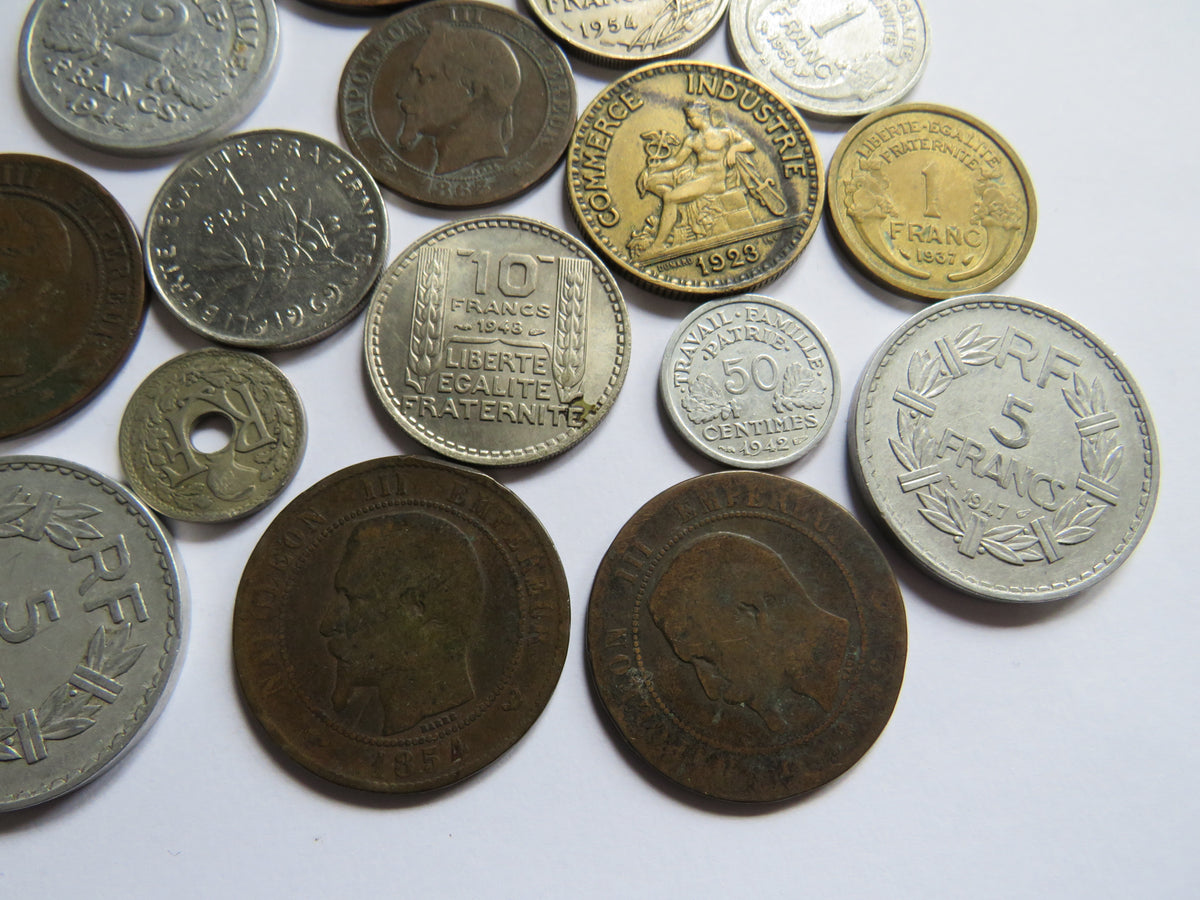 A Good Collection of Old Coins From France 19th-20thC