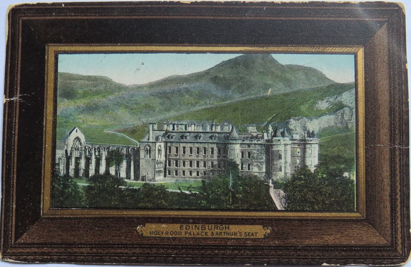 Vintage Postcard of Edinburgh Holyrood Palace & Arthurs Seat