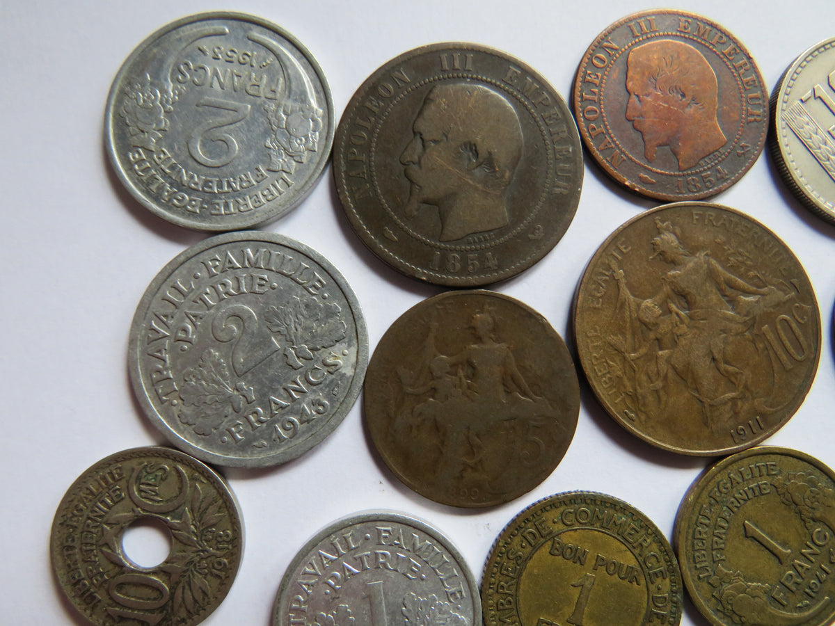 A Good Collection of Old Coins From France 19th-20thC