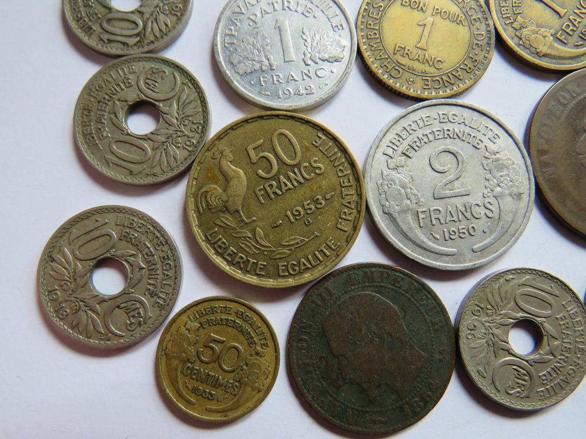 A Good Collection of Old Coins From France 19th-20thC
