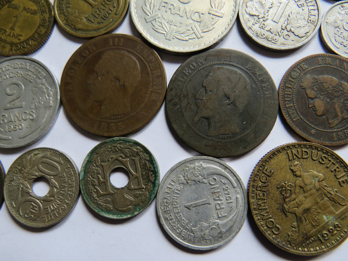 A Good Collection of Old Coins From France 19th-20thC