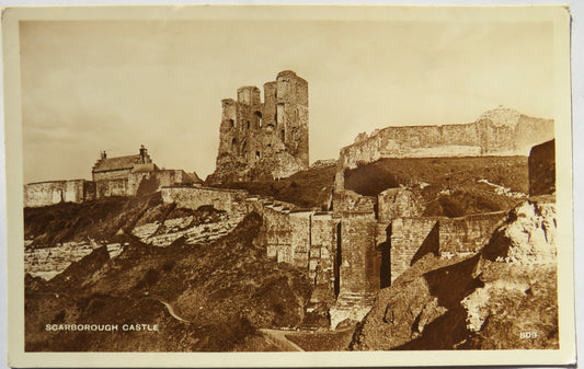 Vintage Postcard of Scarborough Castle