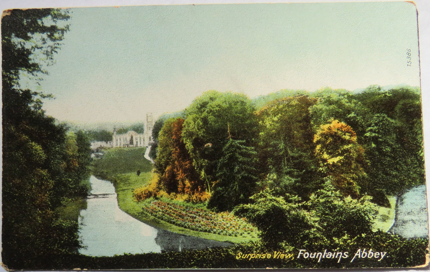Vintage Postcard of Surprise View, Fountains Abbey