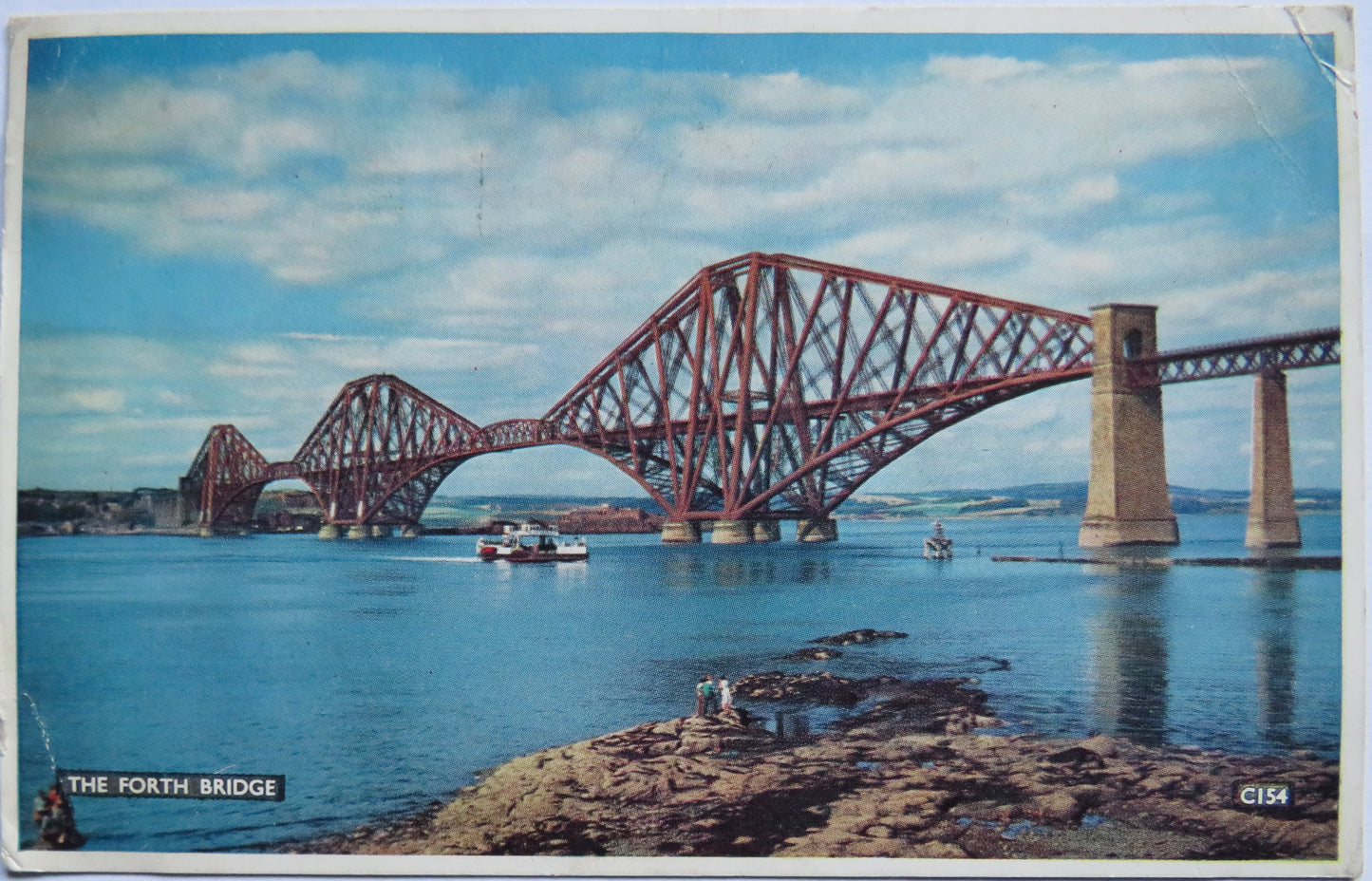 Vintage Postcard of The Forth Bridge, 1962