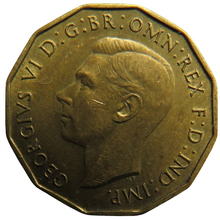 Load image into Gallery viewer, 1937 King George VI Brass Threepence Coin In Higher Grade
