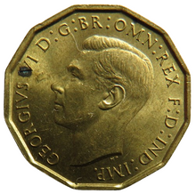 Load image into Gallery viewer, 1941 King George VI Brass Threepence Coin In Higher Grade
