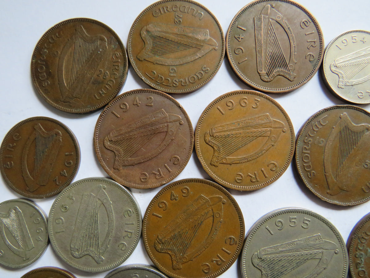 A Good Collection of Old Coins From Ireland
