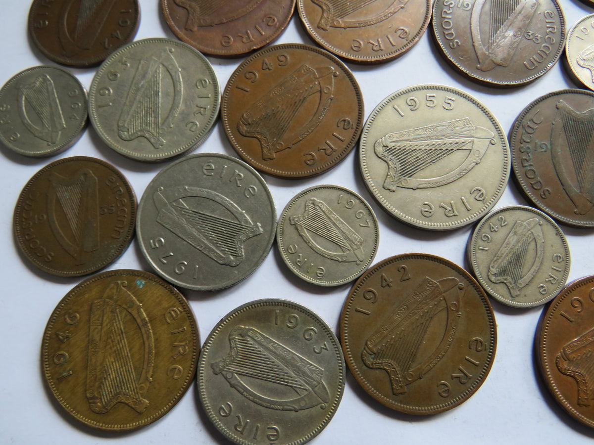 A Good Collection of Old Coins From Ireland