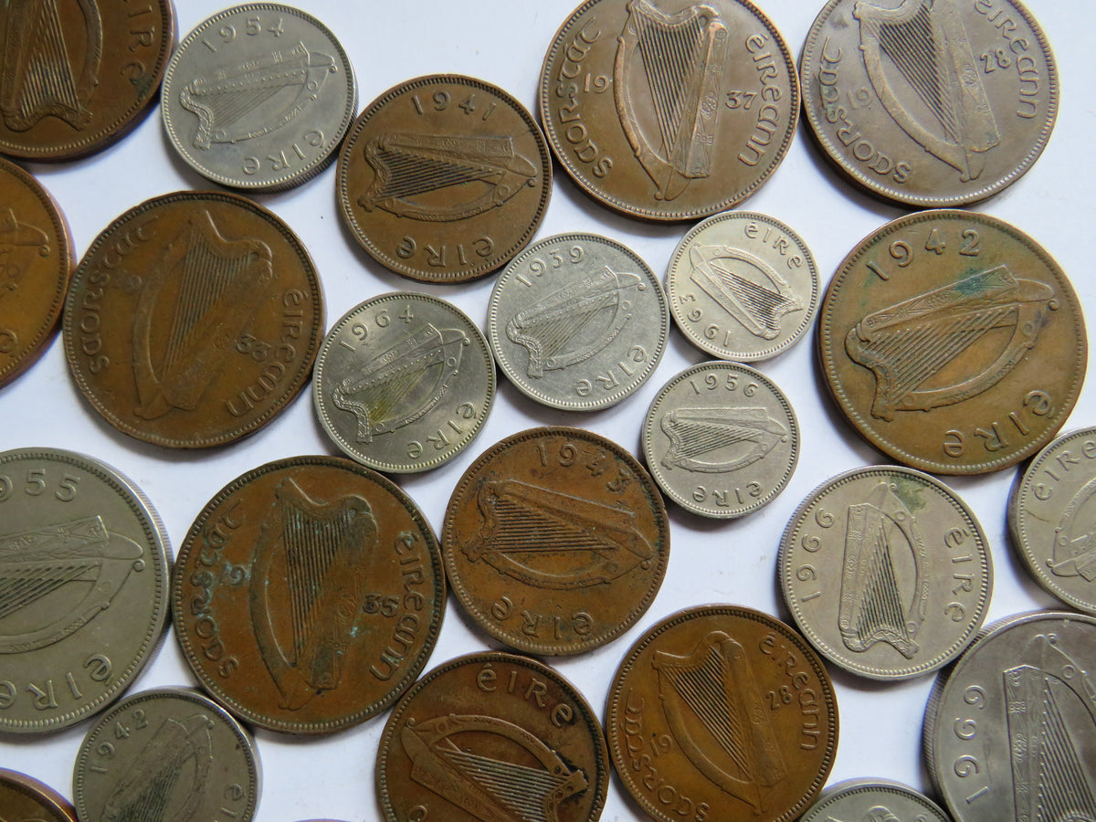 A Good Collection of Old Coins From Ireland