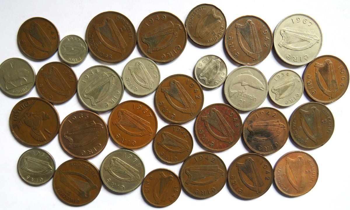 A Good Collection of Old Coins From Ireland