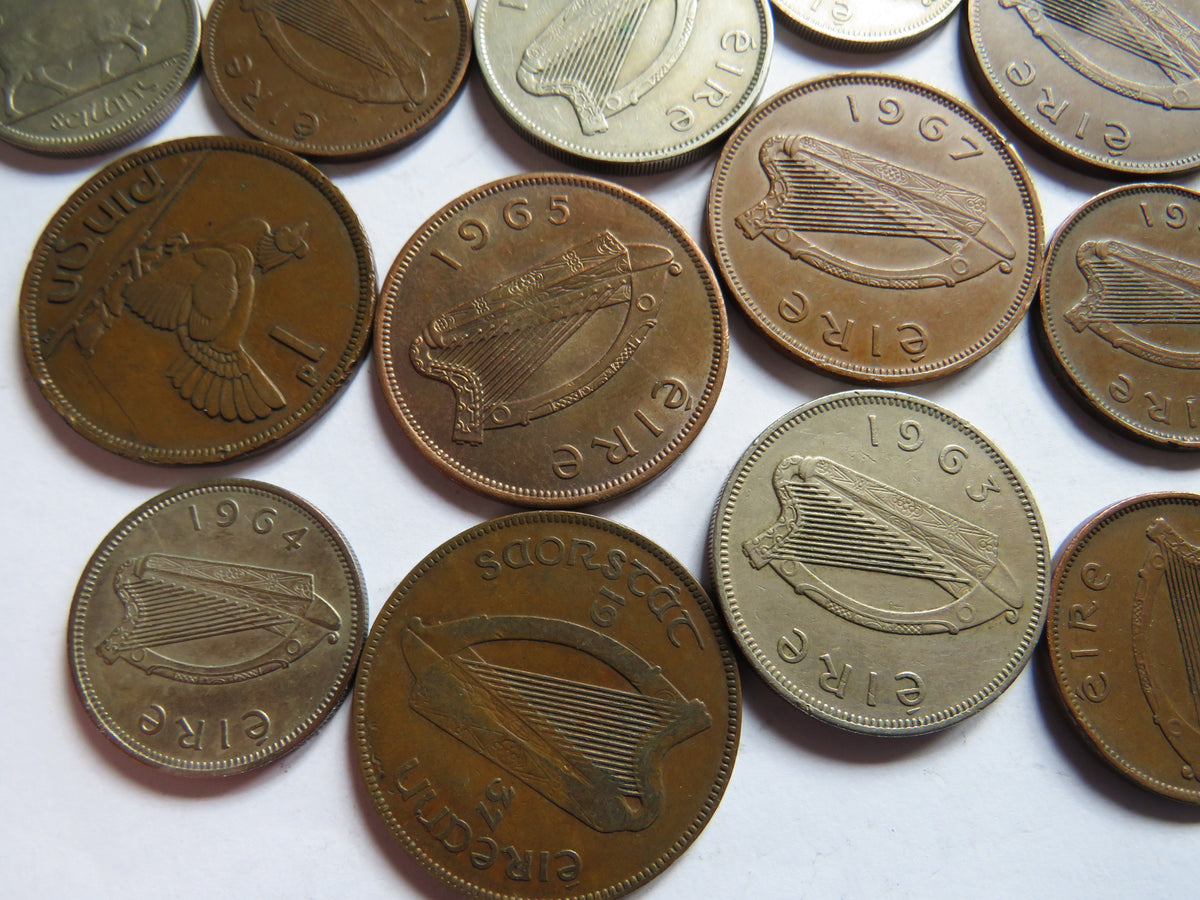 A Good Collection of Old Coins From Ireland