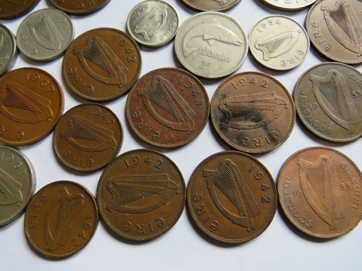 A Good Collection of Old Coins From Ireland