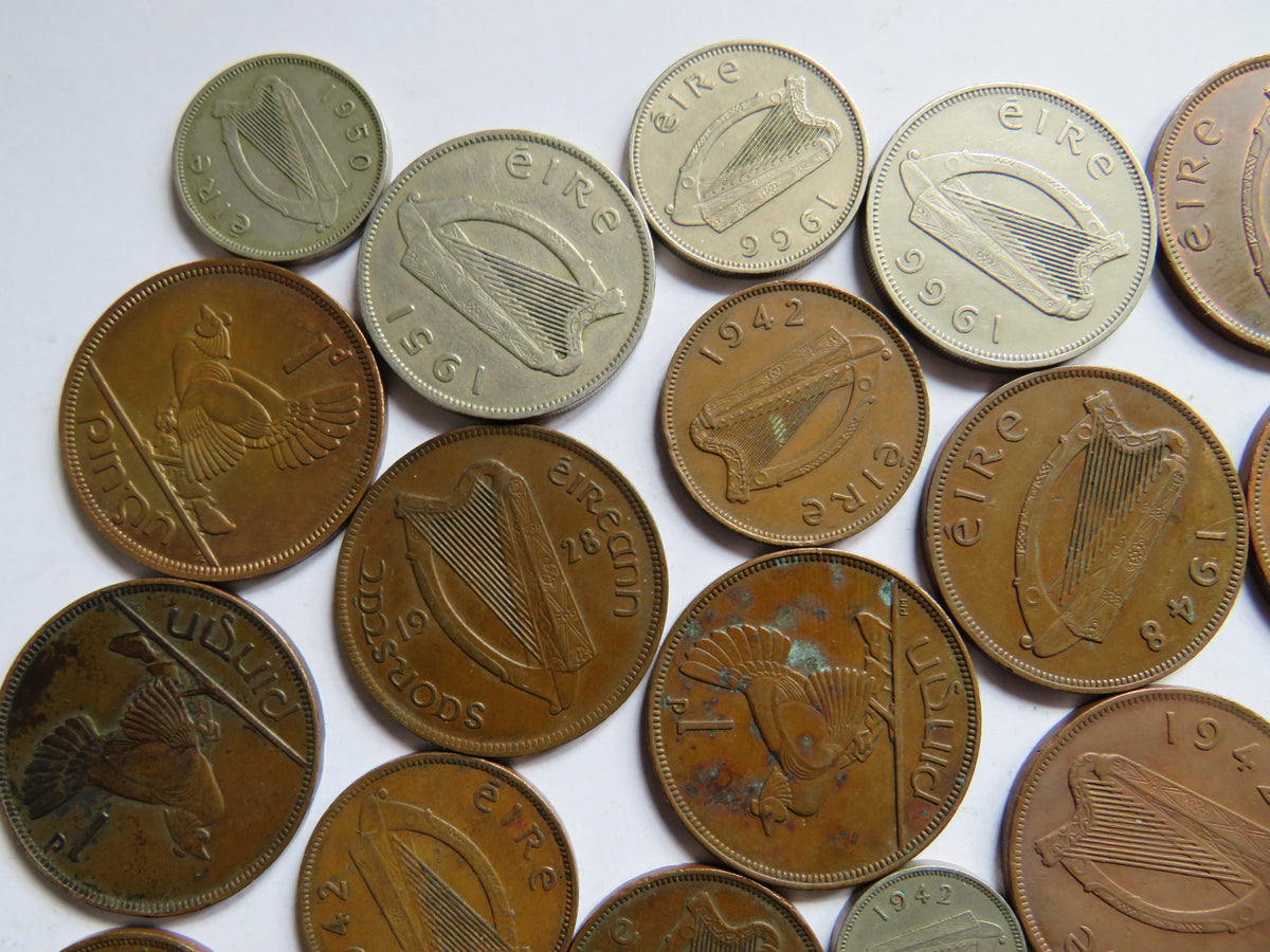 A Good Collection of Old Coins From Ireland